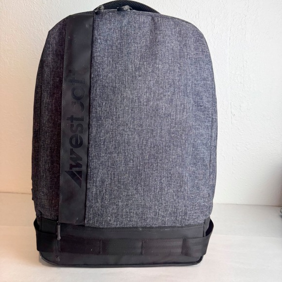 Westcott Other - Westcott Camera Backpack Heather Gray Padded Laptop Sleeve Tripod Holder Bag